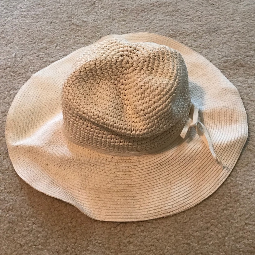 Cream Floppy Sun Hat